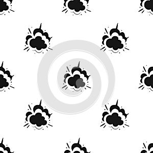 Explosion icon in black style isolated on white background. Explosions symbol stock vector illustration.