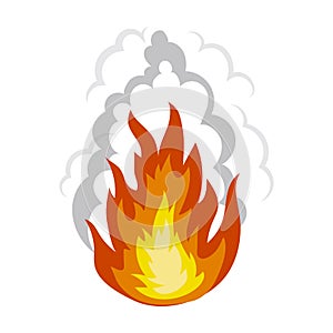 Explosion icon in cartoon style isolated on white background. Explosions symbol stock vector illustration.
