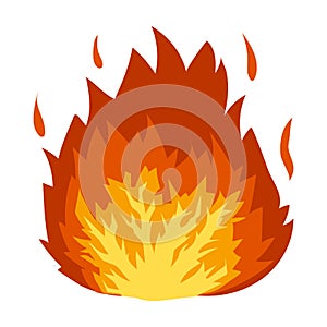 Explosion icon in cartoon style on white background. Explosions symbol stock vector illustration.