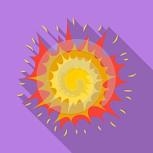 Explosion icon in flat style isolated on white background. Explosions symbol stock vector illustration.