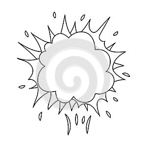 Explosion icon in outline style.Explosion vector symbol stock illustration web.