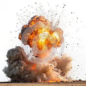 Explosion isolated on white background
