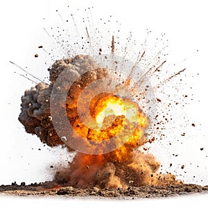Explosion isolated on white background