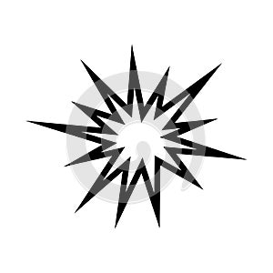 Explosion material icon isolated vector on white