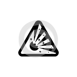 Explosion material icon vector