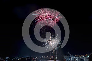 An explosion of colorful fireworks