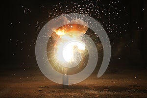 Explosion in the old hall