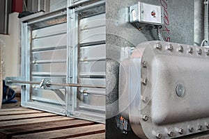 An explosion-proof motorized fire damper.