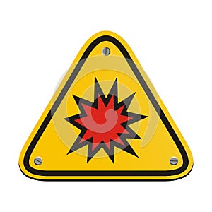 Explosion risk - triangle sign