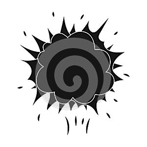 Explosion, single icon in black style.Explosion, vector symbol stock illustration web.