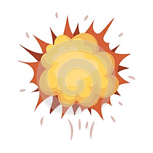 Explosion, single icon in cartoon style.Explosion, vector symbol stock illustration web.