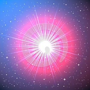 Explosion of a Star in Space