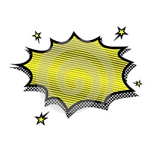 Explosion steam bubble pop-art vector - funny funky banner comics background. this also represents a big bang, thunder