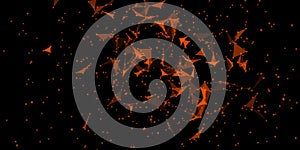 Explosion triangles data stream cloud chaos design