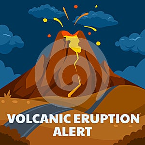 Explosion Of Volcano Eruption