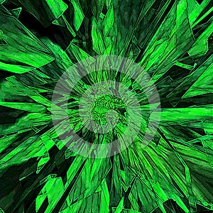 Explosion, watercolor splash. Colorful mosaic banner. Mandala background in going green color