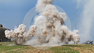 Explosions at the bunker photo