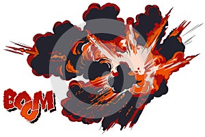 Explosions. Stock illustration