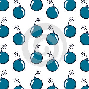 Explosive bomb comic pattern background