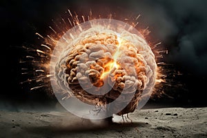 Explosive brain revelation. Generate ai