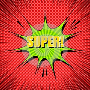 Explosive bright comic concept