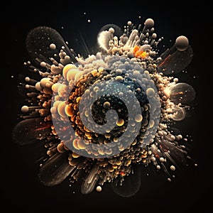 Explosive Chaos: A Mesmerizing Particle Display