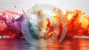Explosive color splash - generative ai