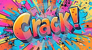 Explosive Comic Book Sound Burst: A Vivid Display of Action photo