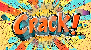 Explosive Comic Book Sound Burst: A Vivid Display of Action photo