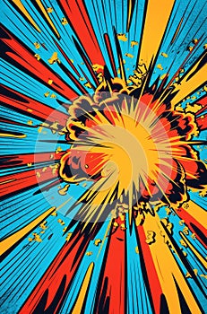 Explosive comic book style background