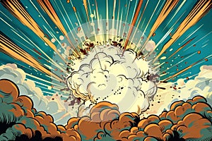 Explosive comic book style background