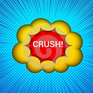 Explosive comic bright concept