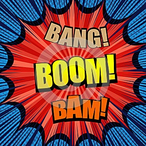 Explosive comic bright template