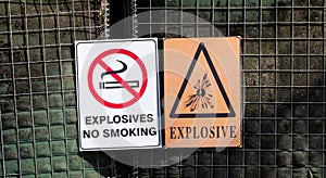 explosive danger warning signs