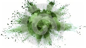 Explosive Green Powder Burst - Generative AI
