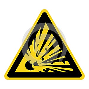 Explosive hazard sign