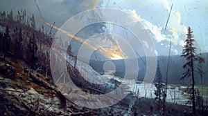 Explosive Impact: Tunguska Event Unleashed in Captivating Artwork