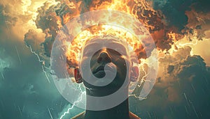 Explosive Mind in a Creative Storm