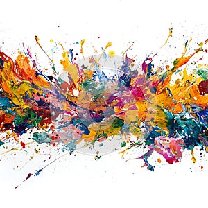 Explosive Paint Splashes in Modern Art Styles