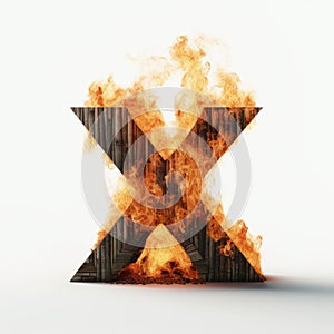 Explosive Pigmentation: Sculpted Wooden Letters On Fire