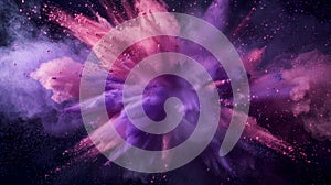 Explosive purple and pink cosmic cloud