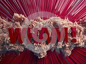 Explosive red abstract background with text