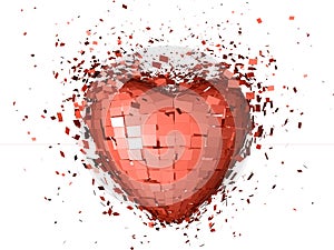 Explosive red heart