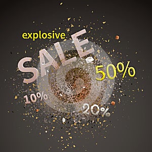 Explosive sale. Vector illustration