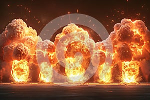 Explosive Set on Isolated Background