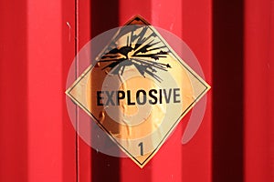 Explosive sign photo