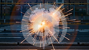 Explosive Sparkler Display
