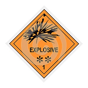 Explosive Warning Label photo