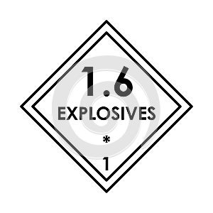 Explosives color element. Hazardous material.