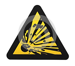 Explosives warning sign